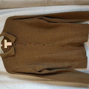Telluride Clothing Co Vintage Heathered Brown Button Down Cardigan Sz XL
